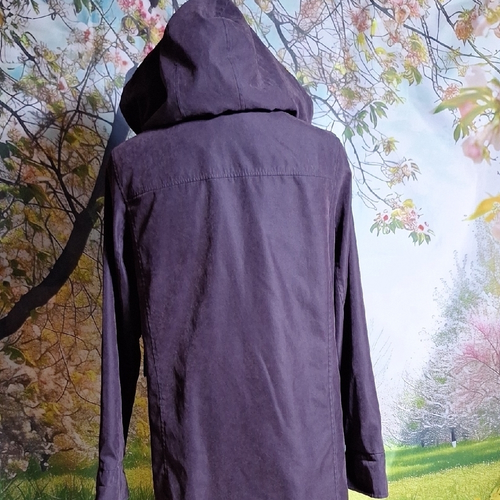Women's Hooded Utility Jacket in Deep Purple - Picture 6 of 16